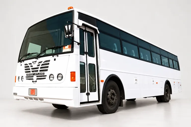 Ashok Leyland Falcon, complete left-facing exterior studio view