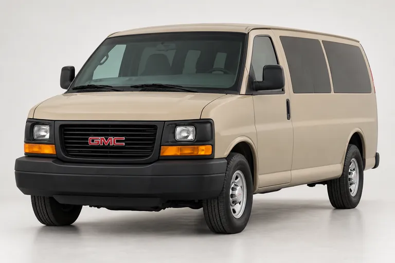 GMC Savana, complete left-facing exterior studio view