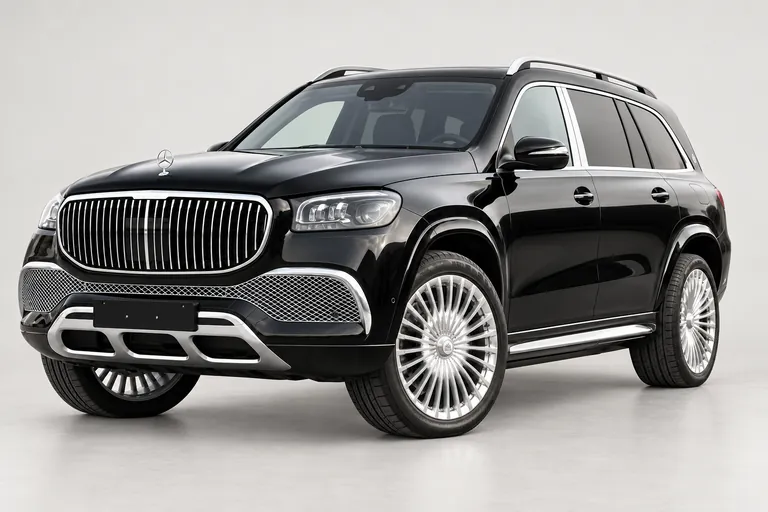 Maybach GLS 600 SUV, complete left-facing exterior studio view