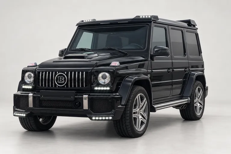Mercedes-Benz G63 Brabus Black, complete left-facing exterior studio view