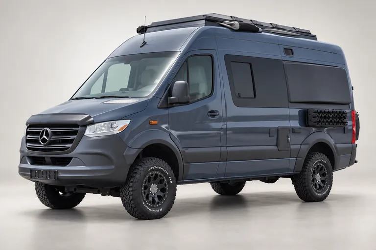 Mercedes-Benz Travel Camper Off-Road All Terrain, complete left-facing exterior studio view
