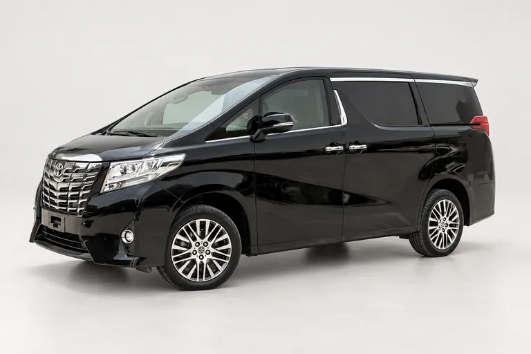 Toyota Alphard, complete left-facing exterior studio view