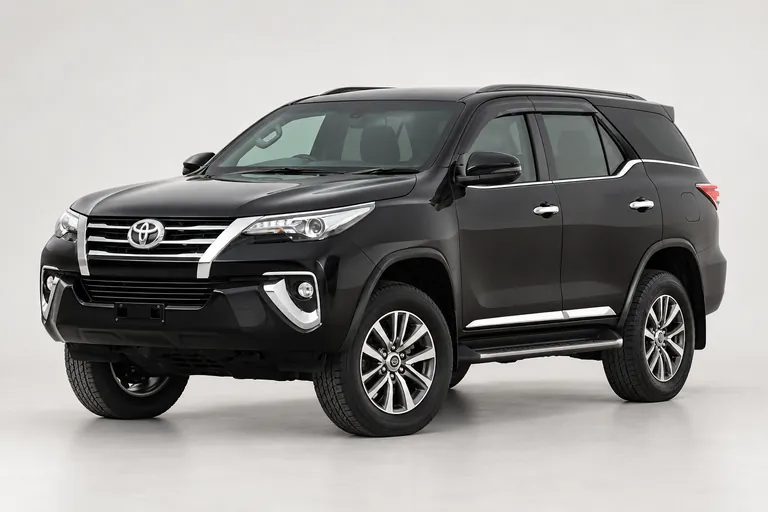 Toyota Fortuner، صورة استوديو خارجية كاملة باتجاه اليسار
