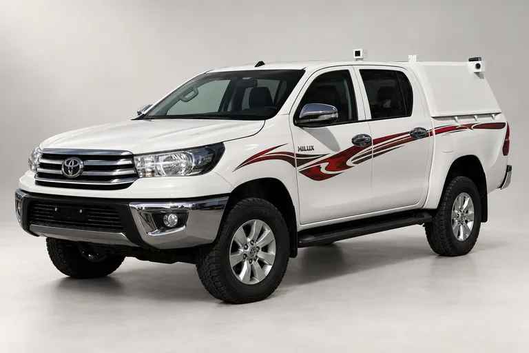 Toyota Hilux Cash Box, complete left-facing exterior studio view