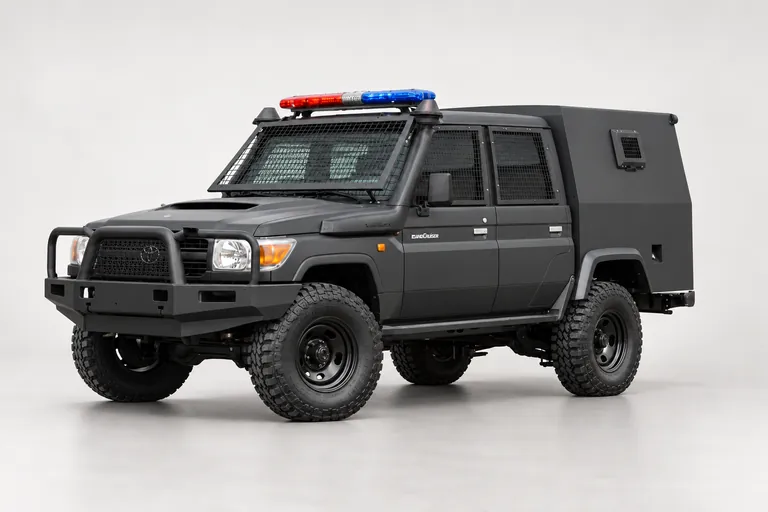 Toyota Land Cruiser 79 CIT Vault, complete left-facing exterior studio view