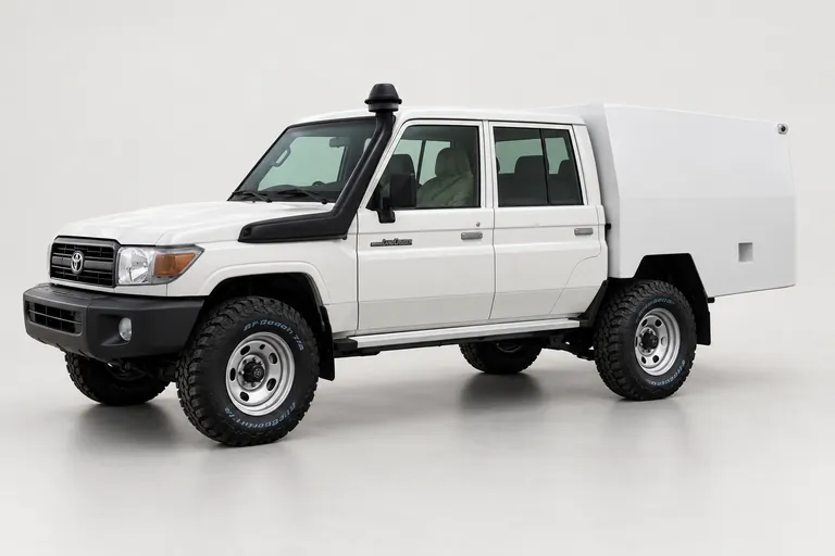 Toyota Land Cruiser, complete left-facing exterior studio view