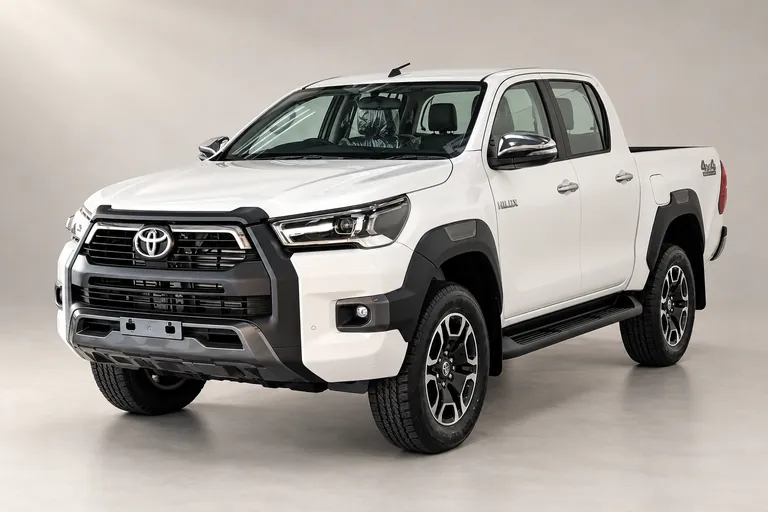 Toyota RHD Hilux Dc، صورة استوديو خارجية كاملة باتجاه اليسار
