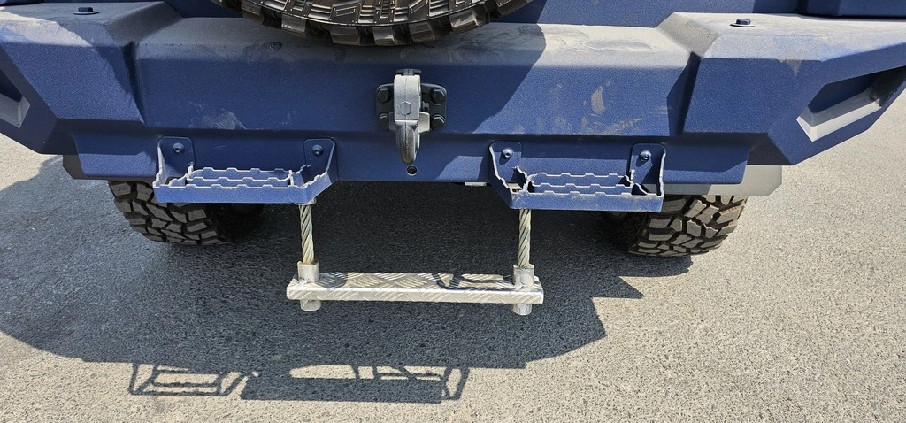 APC Merkava Blue armored personnel carrier rear step detail