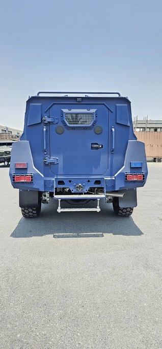 APC Merkava Blue armored personnel carrier rear exterior view