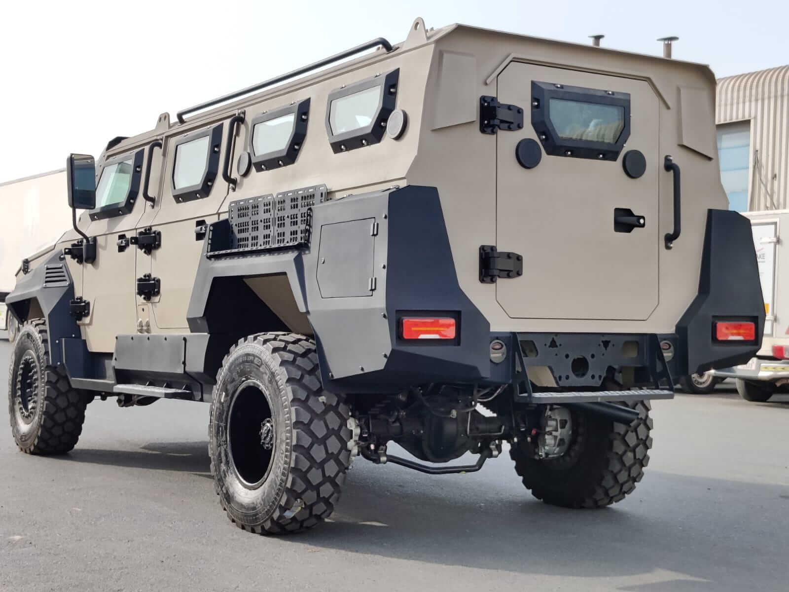 APC Mono-Q 4x4 armored personnel carrier rear left exterior angle
