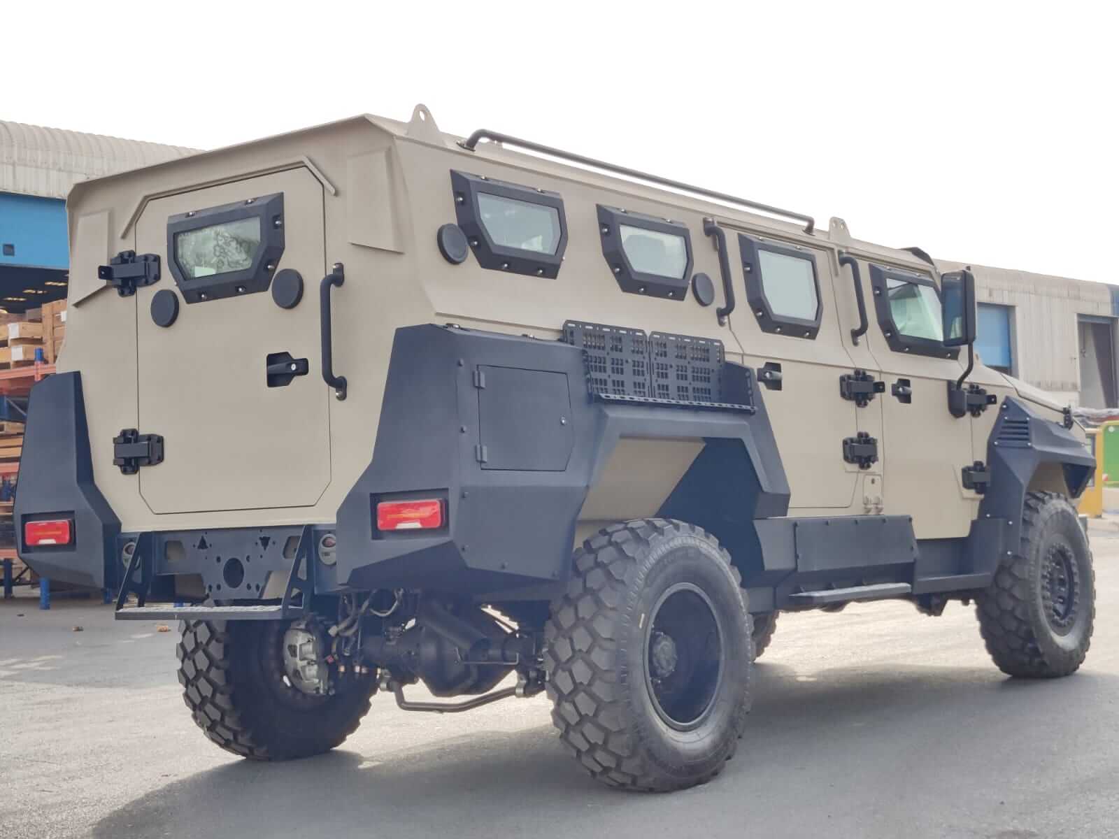 APC Mono-Q 4x4 armored personnel carrier rear right exterior angle