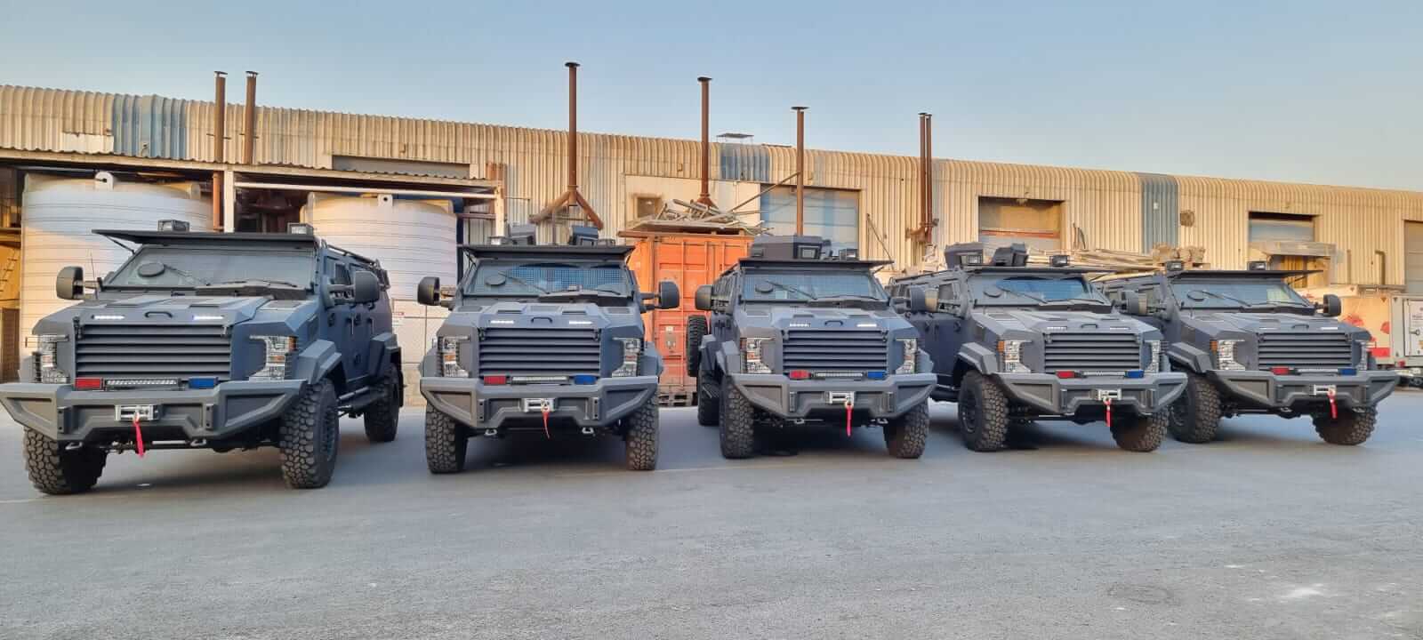 Ford F550 TAV APC fleet lineup of armored personnel carriers