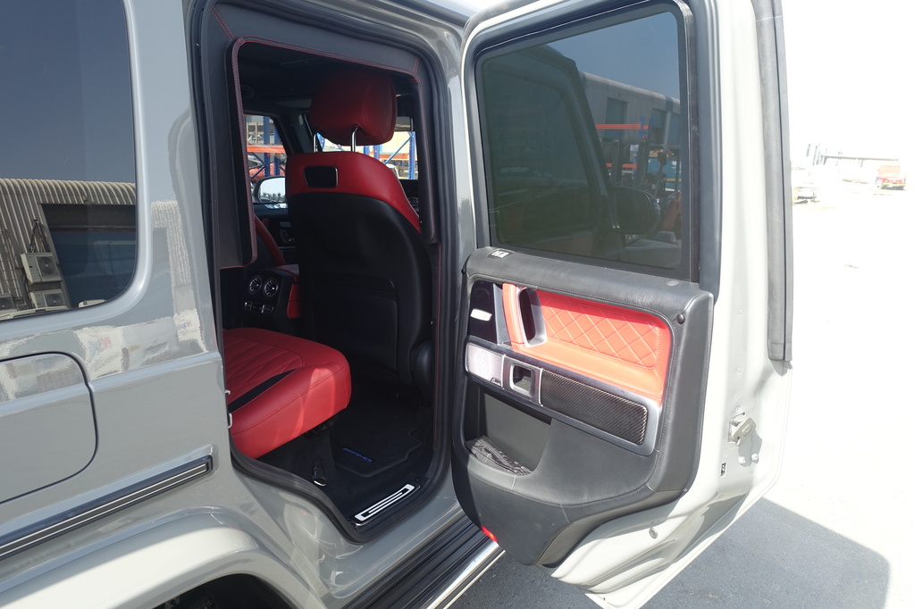 Mercedes-Benz G500 rear seating detail for protected luxury transport