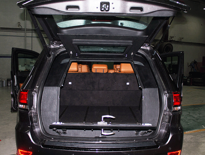 GMC Yukon Denali blindé - coffre ou compartiment arrière