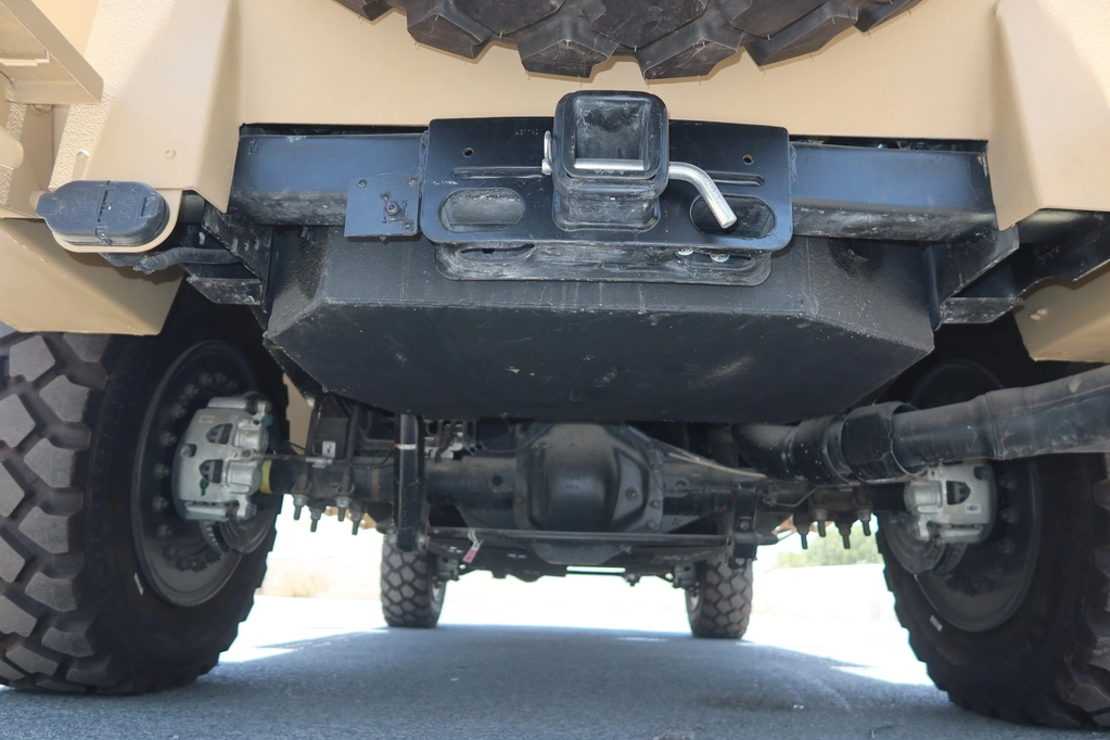 Ford F350 Diesel APC armored body detail with exterior protection components