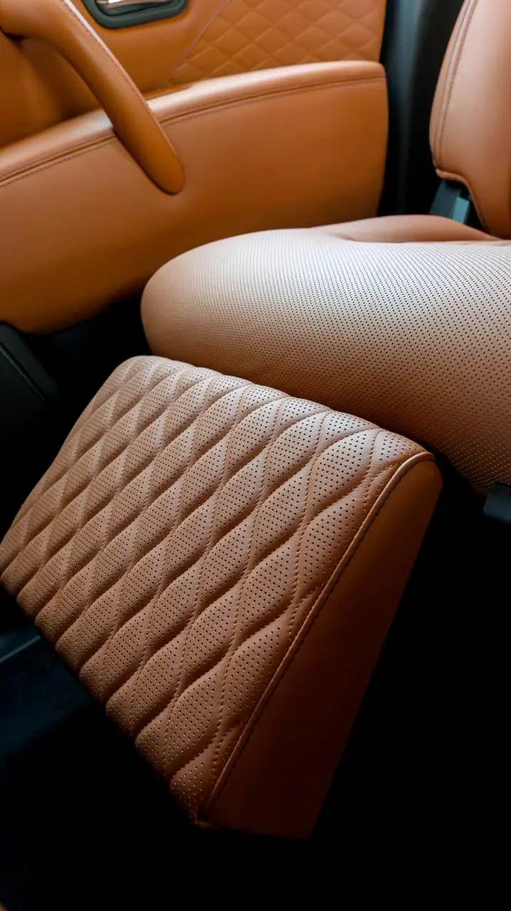 Infiniti QX80 4WD Extended armored luxury SUV close exterior detail