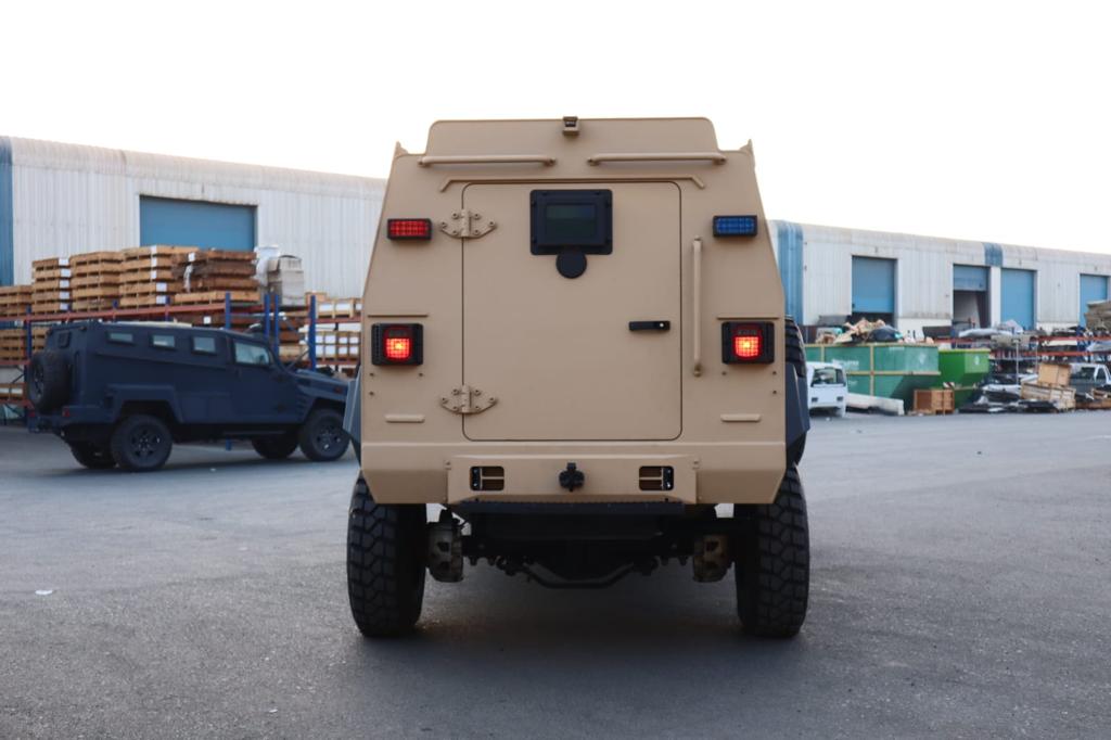 APC Jasar rear view with lights on and protected carrier body