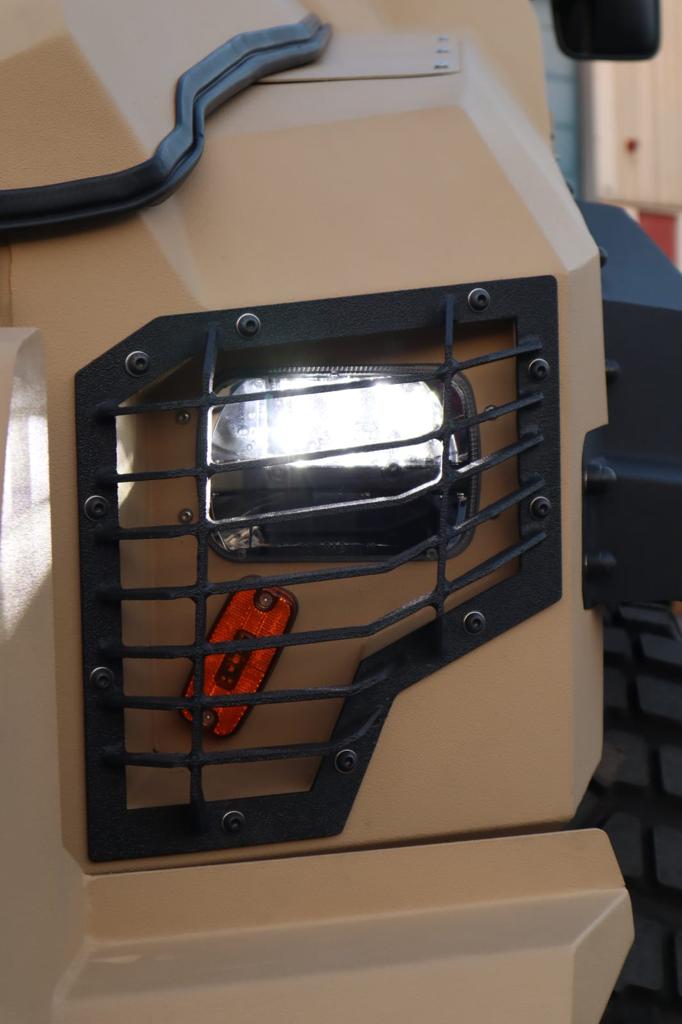 APC Jasar exterior light detail on armored carrier