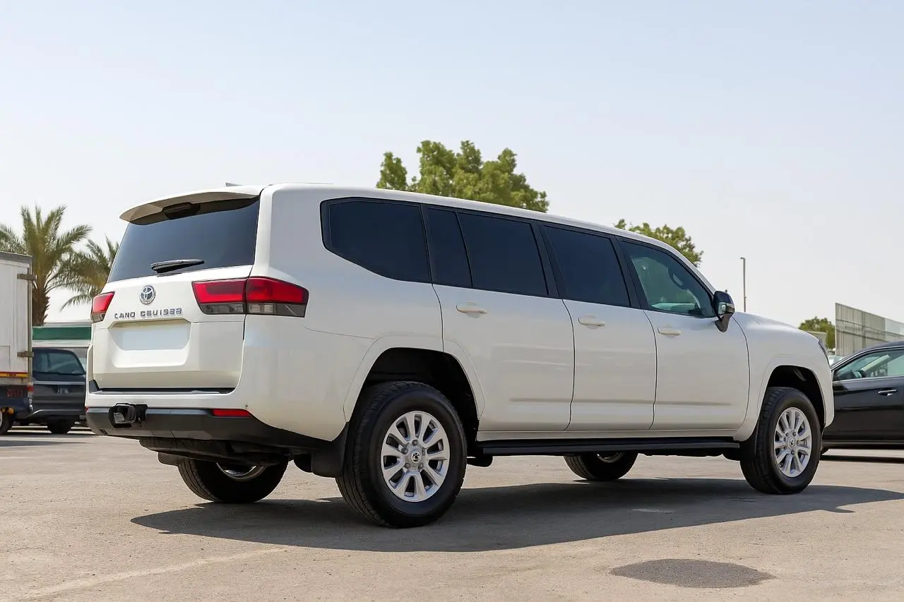 Toyota Land Cruiser 2024 Extended armored SUV rear right exterior view