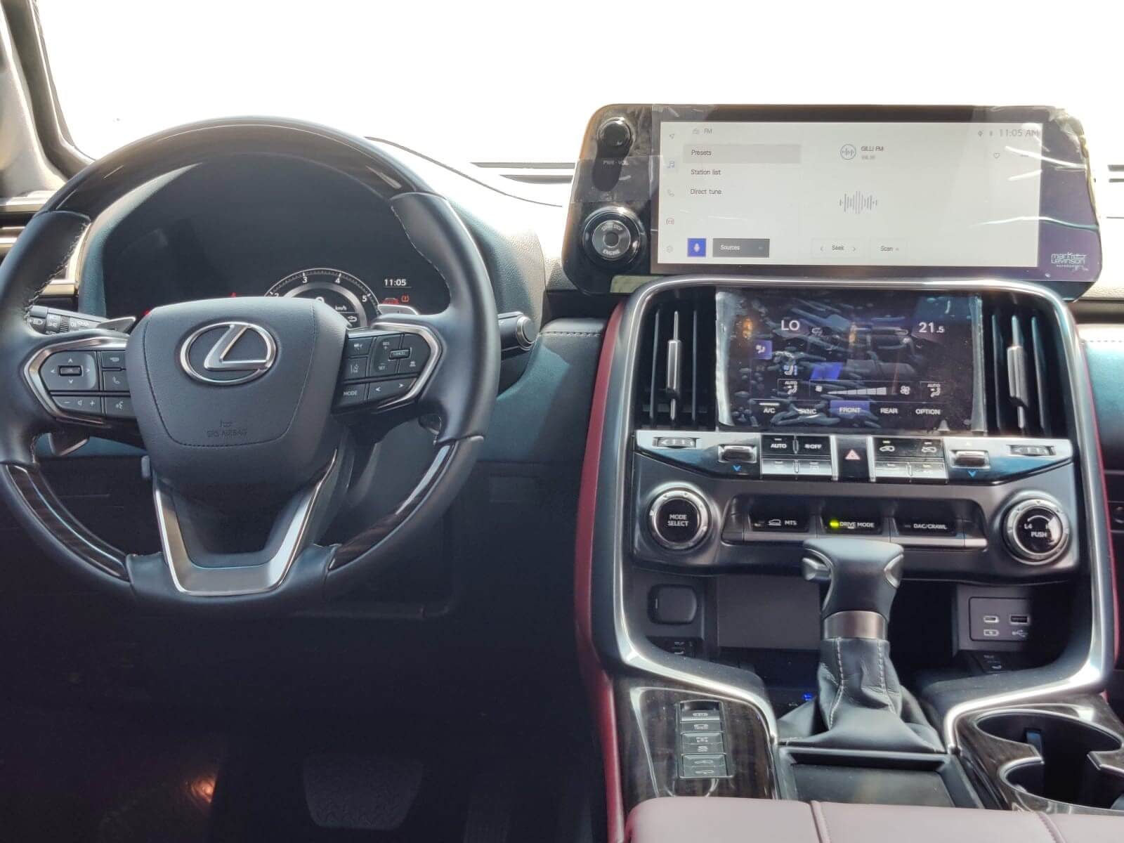 Lexus LX600 BR9 cockpit view with dashboard and luxury controls