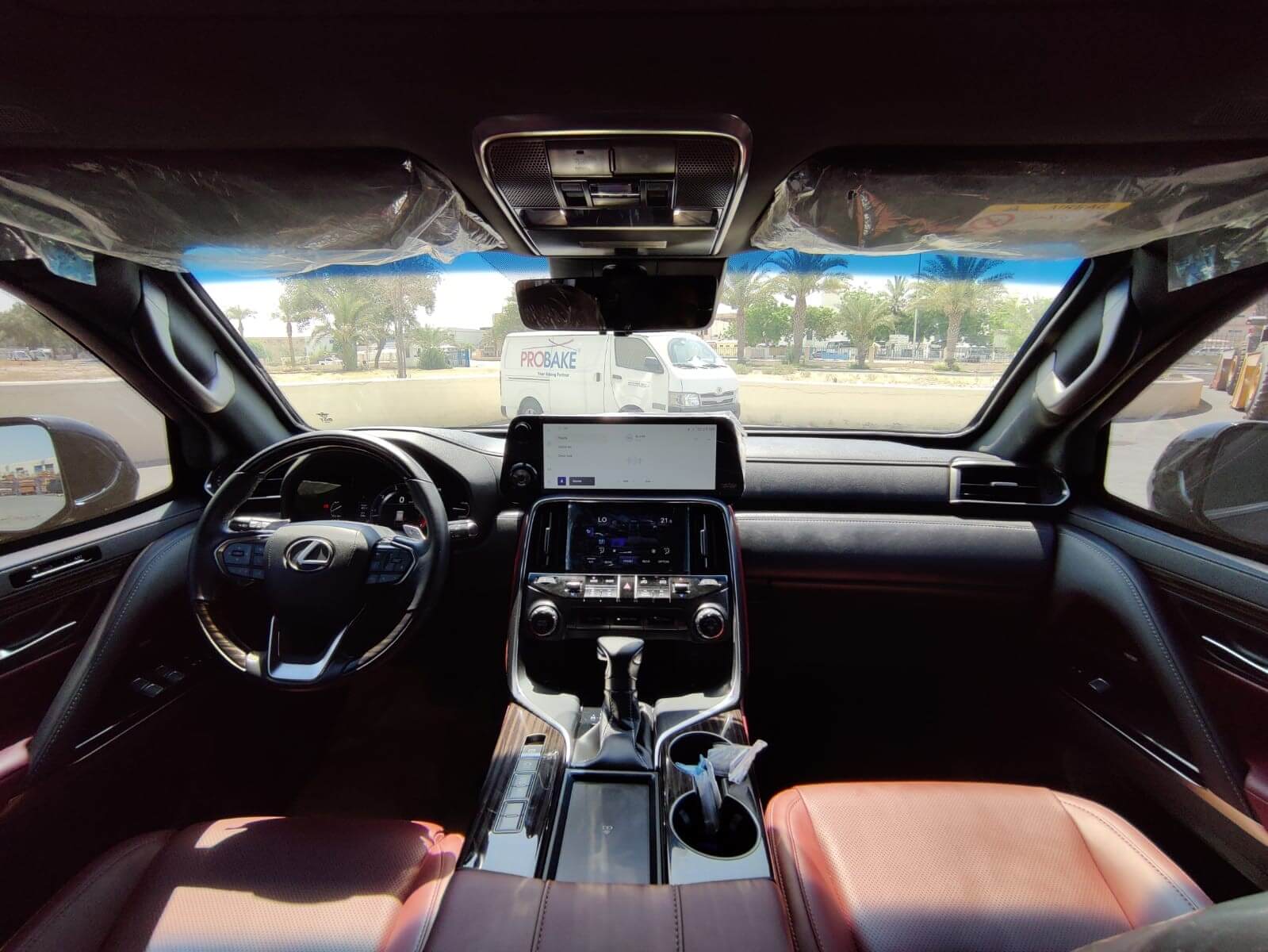 Lexus LX600 BR9 dashboard and seating view with premium cabin layout
