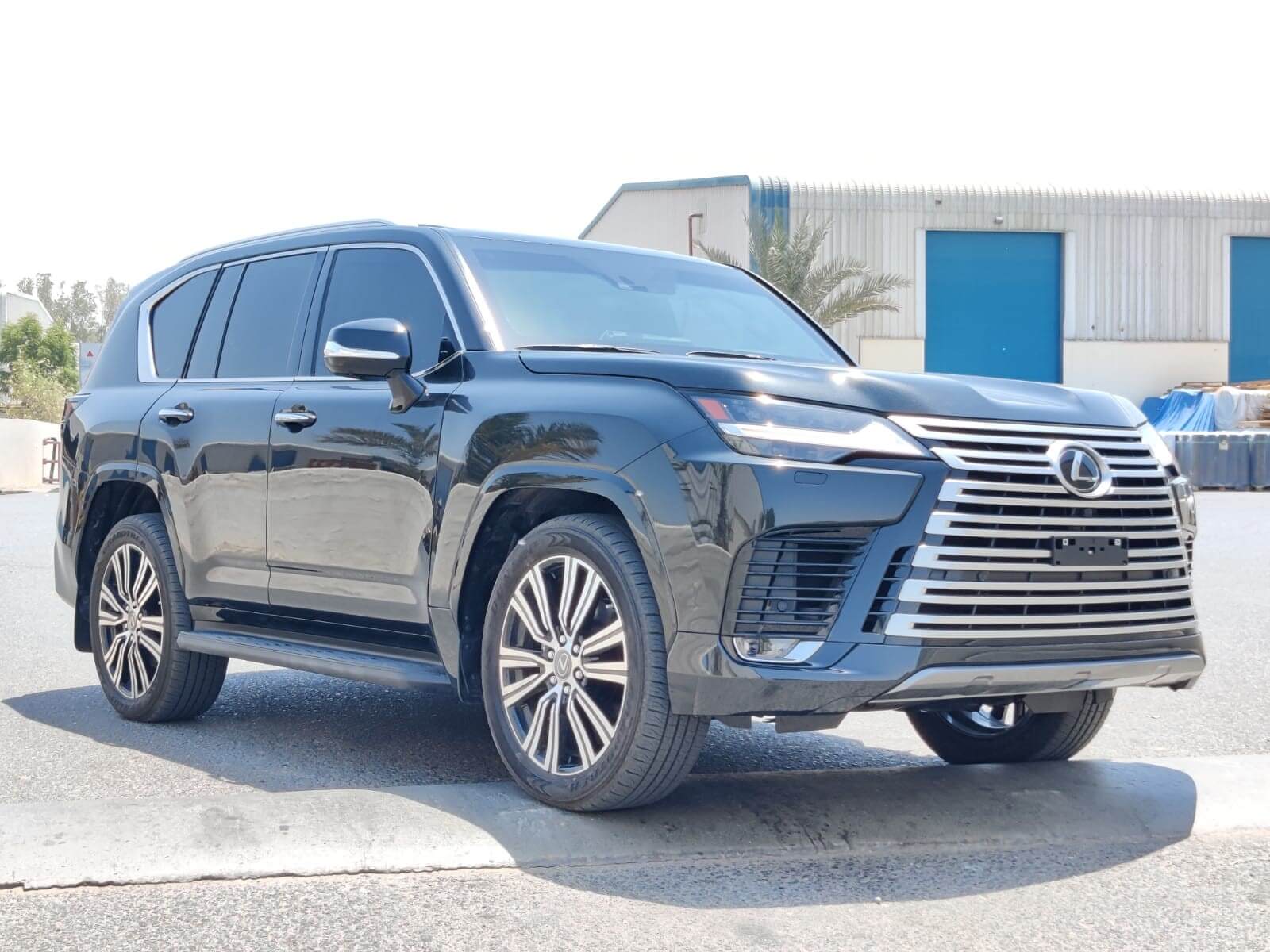 Lexus LX600 BR9 front view showing grille and armored luxury SUV profile