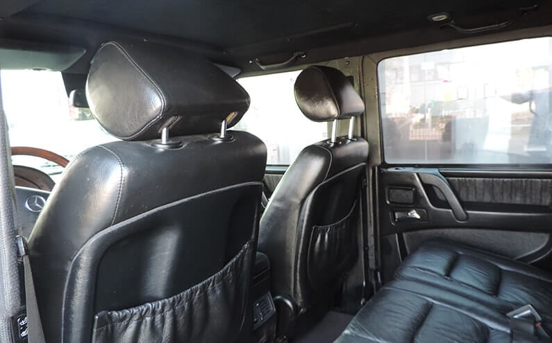 Mercedes-Benz AMG G55 Black armored SUV interior seating view