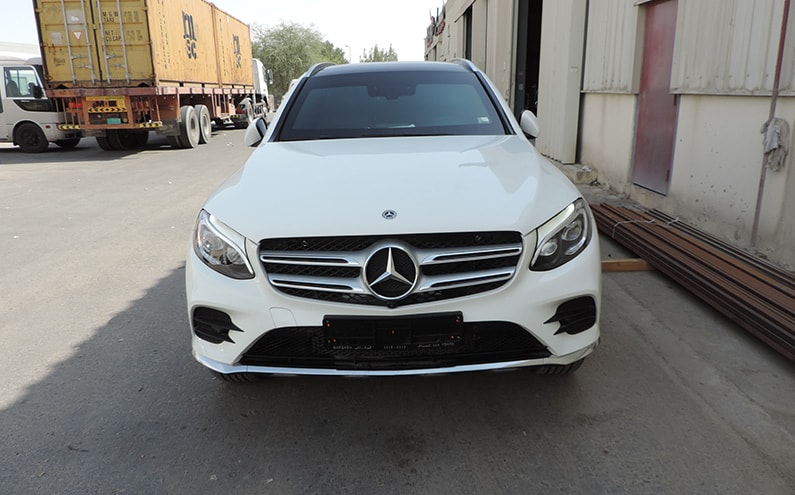 Mercedes-Benz GLC 250 White in the Armored SUV category - armored vehicle view