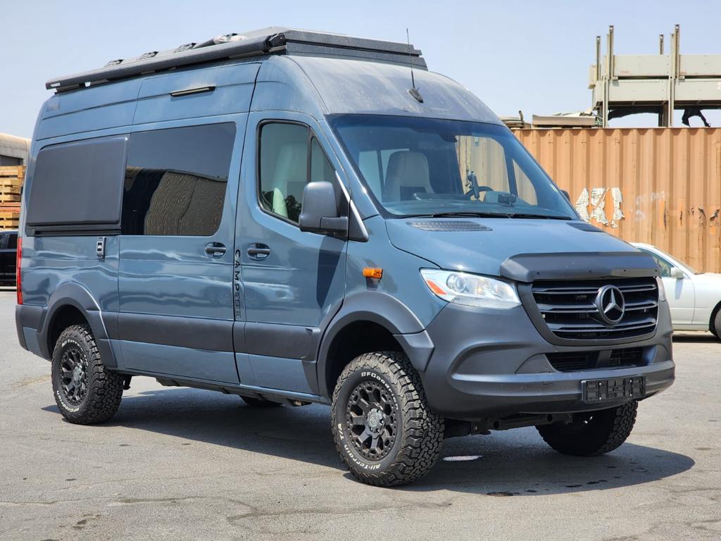 Mercedes-Benz Travel Camper B6 Armored OffRoad All Terrain Front View Left Angle 2