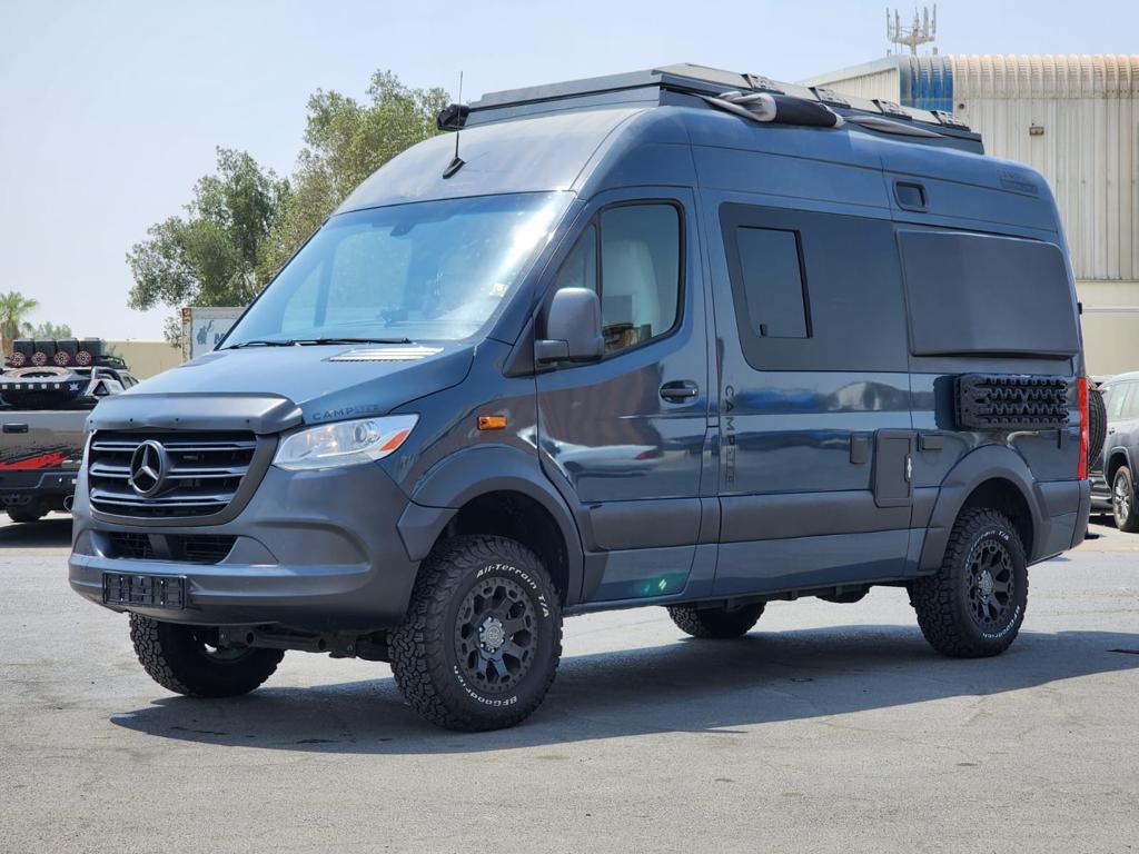 Mercedes-Benz Travel Camper B6 Armored OffRoad All Terrain Front View Left Angle