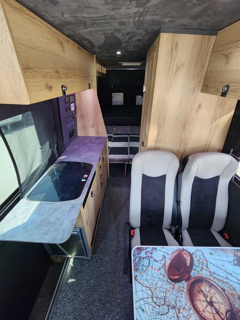 Mercedes-Benz Travel Camper B6 Armored OffRoad All Terrain Interior Seating View