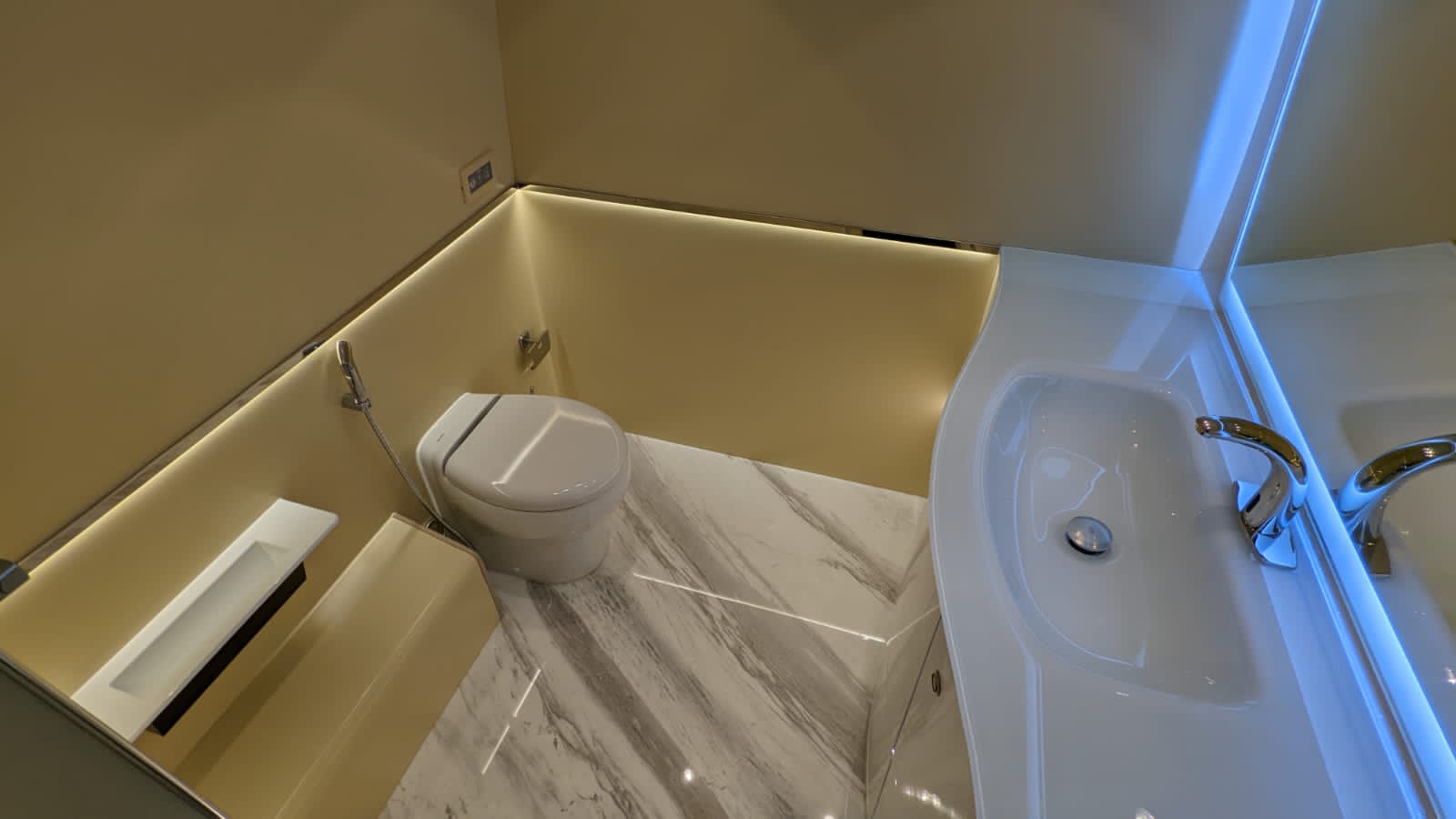 Mercedes-Benz VIP BR6 Sprinter armored van bathroom space view