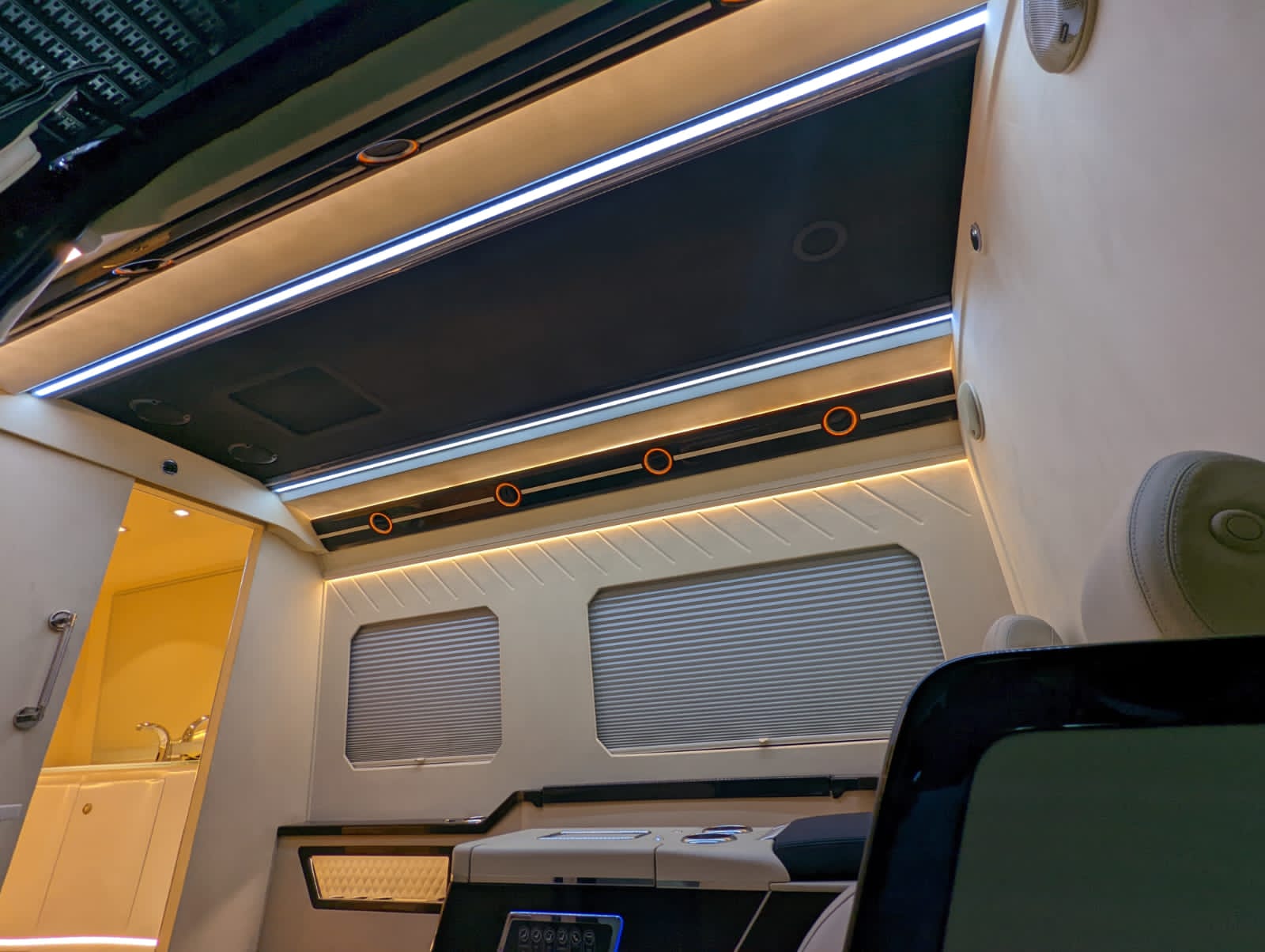 Mercedes-Benz VIP BR6 Sprinter armored van interior lighting view