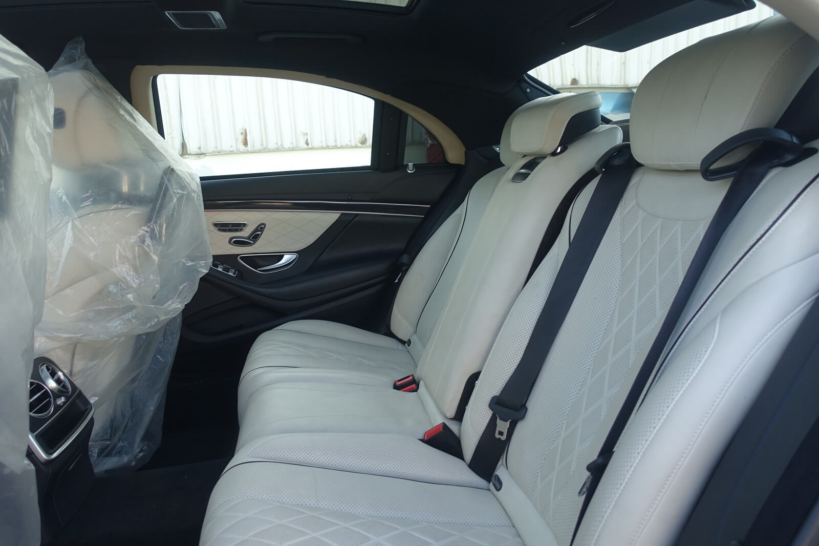 Mercedes-Benz S-Class armored luxury sedan rear passenger seats