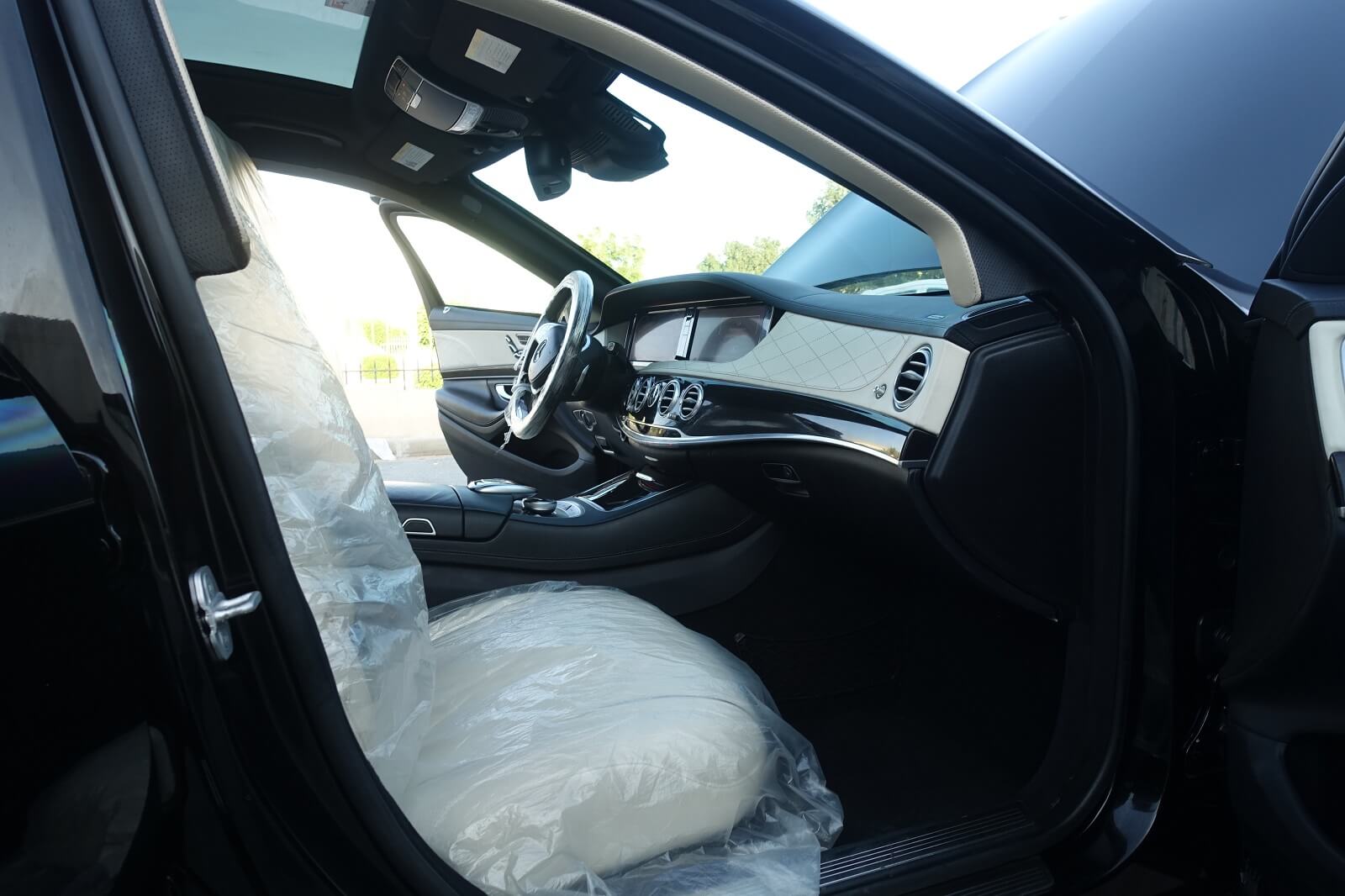 Mercedes-Benz S-Class armored luxury sedan cockpit right side view