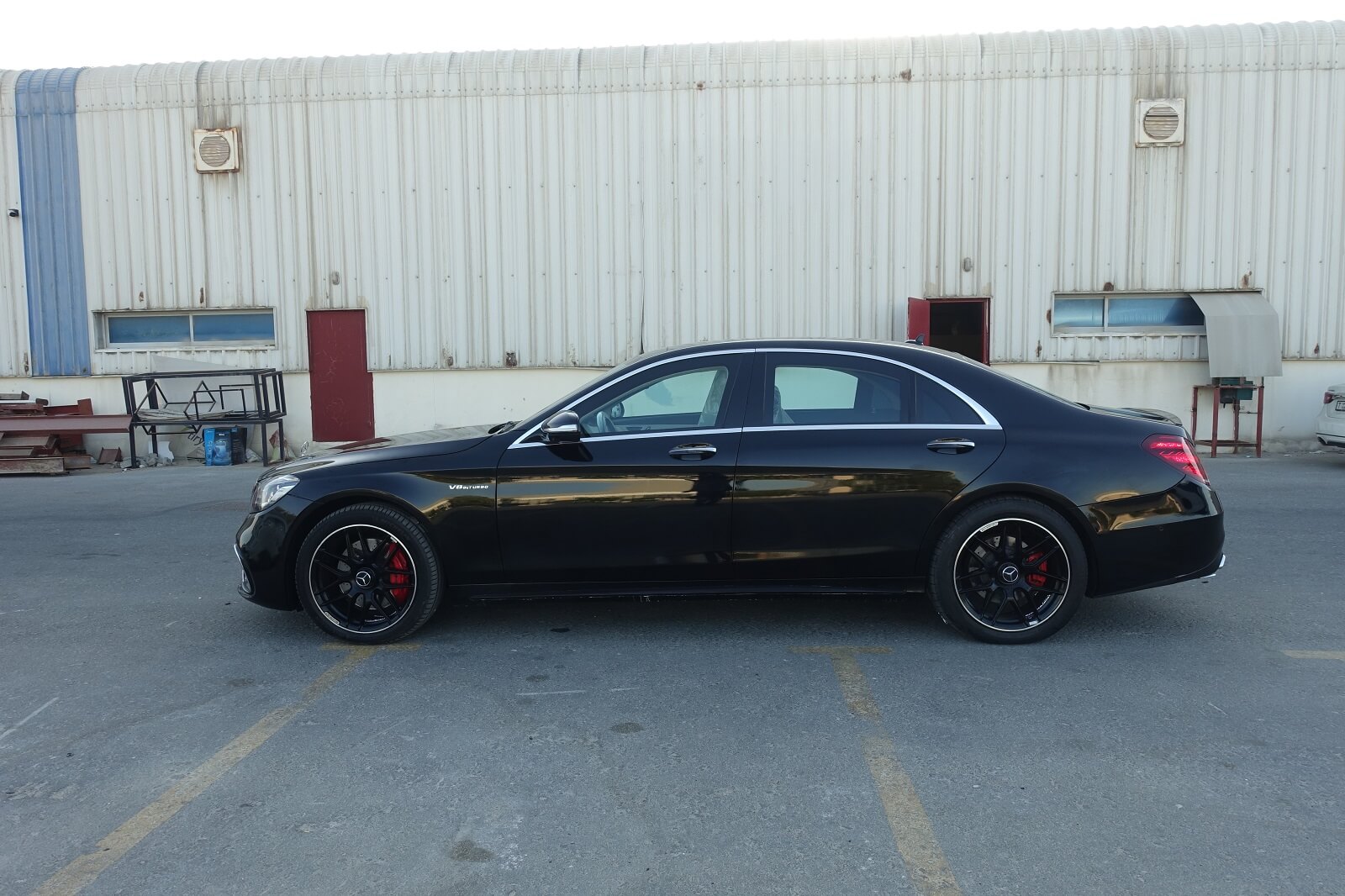 Mercedes-Benz S-Class armored luxury sedan left side exterior view