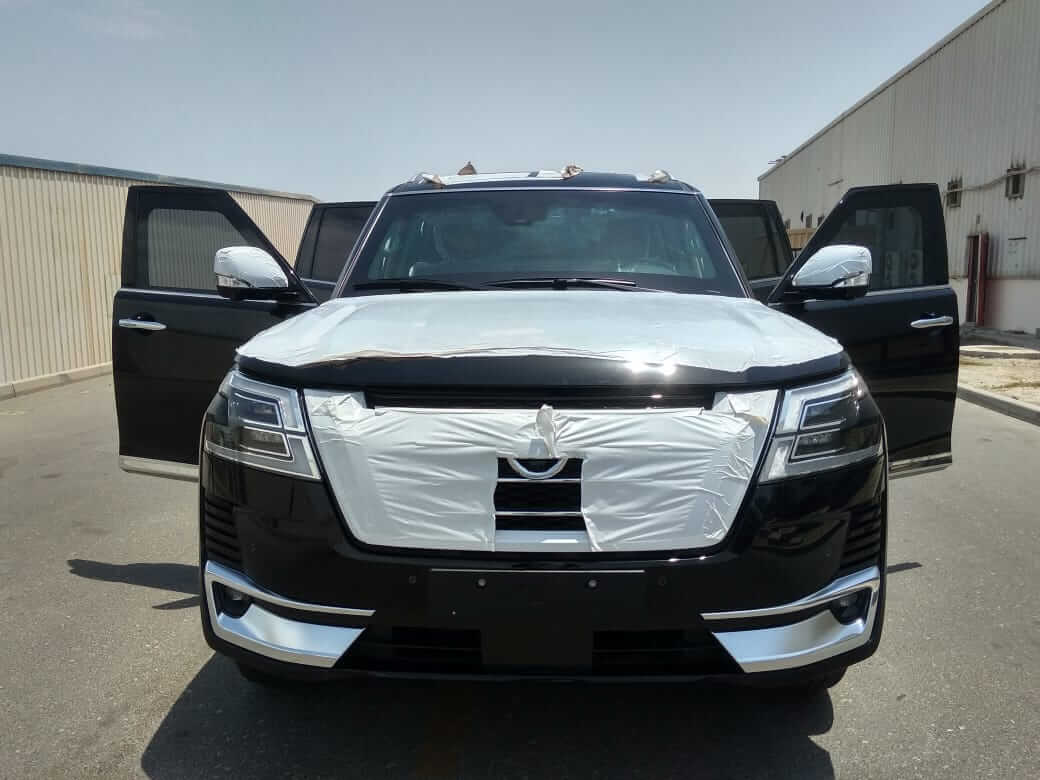 Nissan Patrol armored SUV front view with doors open