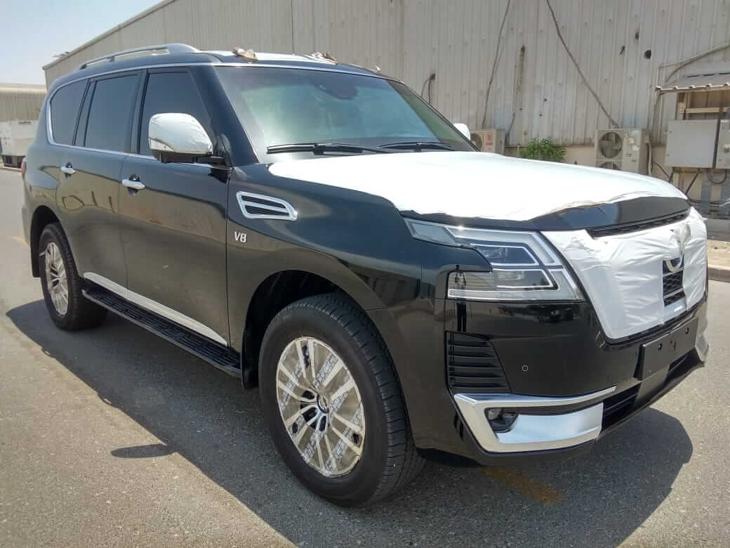Nissan Patrol armored SUV front left exterior angle