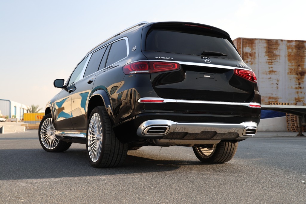Maybach GLS 600 non-armored front quarter view with chrome luxury grille