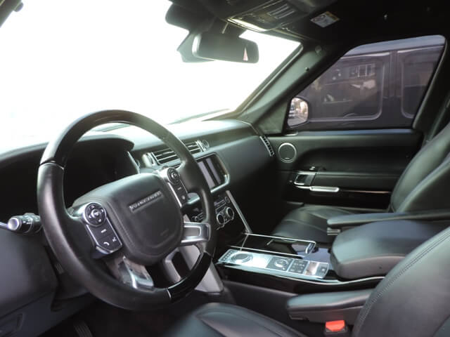 Range Rover Vogue armored luxury SUV dashboard interior view