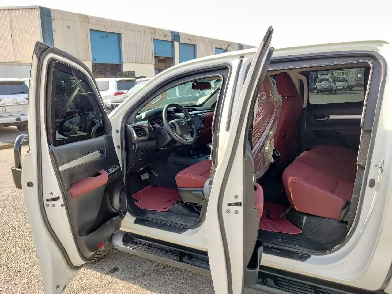 Toyota Hilux Adventure SR5 BR6 armored pickup right side doors open