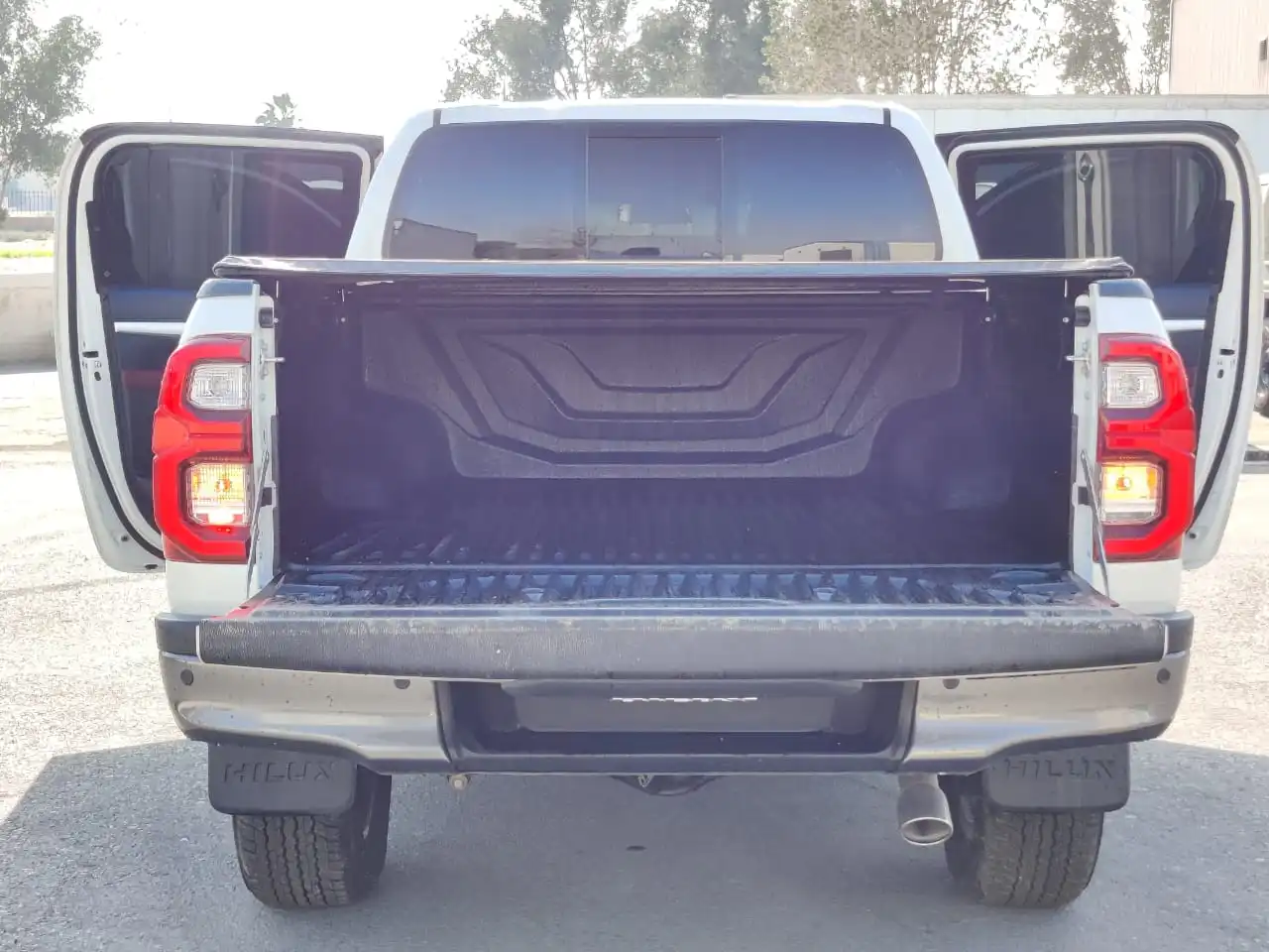Toyota Hilux Adventure SR5 BR6 armored pickup rear hatch open