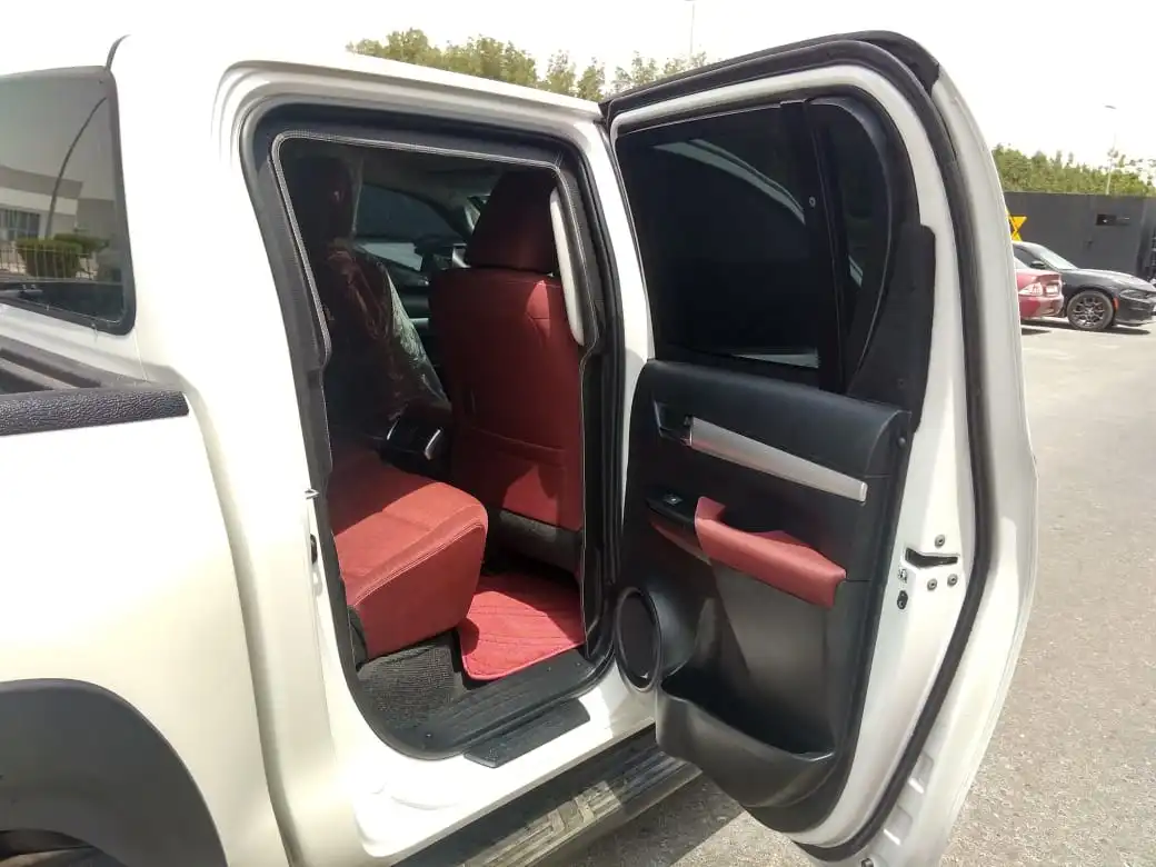 Toyota Hilux Adventure SR5 BR6 armored pickup rear left door open