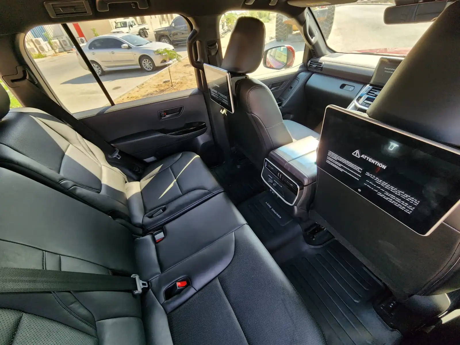 TOYOTA-Land-Cruiser-300-Red-backseat-screens-2