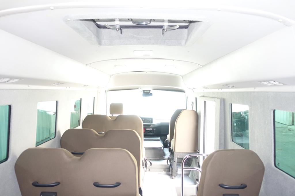 Toyota Coaster Bus BR6 armored passenger carrier front interior seats