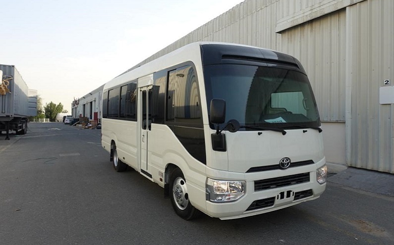 Toyota Coaster Bus BR6 in the Armored Passenger Carriers category - armored vehicle view