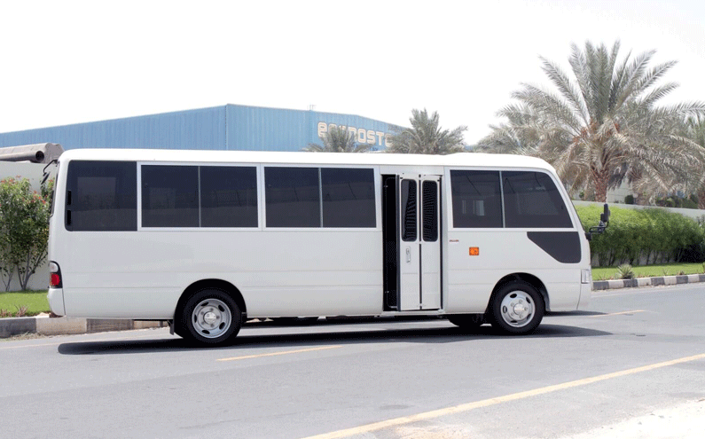 Toyota Coaster in the Armored Passenger Carriers category - armored vehicle view