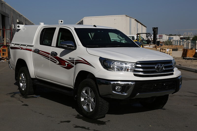 Toyota Hilux cash-in-transit vehicle front exterior view