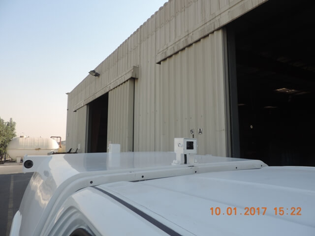 Toyota Hilux cash-in-transit vehicle top camera view
