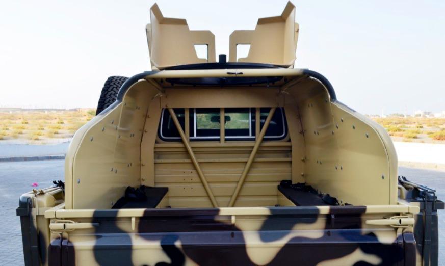 Toyota LC79 - LRPV B6 with Gunner Turret Back View